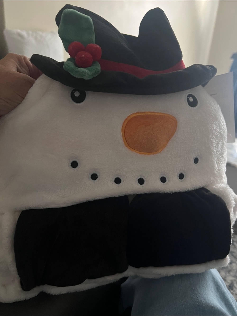 Hooded Snowman Throw NWT